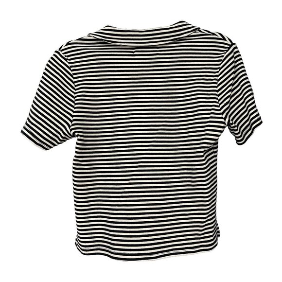 Fashion Brand Company Collared Striped Knit Polo Shirt - Picture 3 of 3